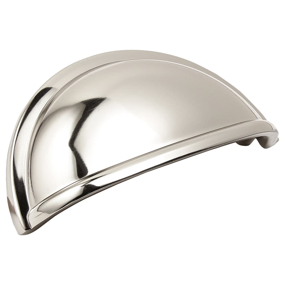 3" Cup Pull, 1-5/8" Width, Polished Nickel