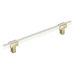 12" Urbanite Appliance Pull, Golden Champagne/White