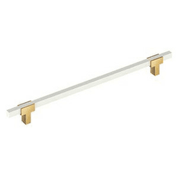 18" Urbanite Appliance Pull, Polished Champagne Bronze/White
