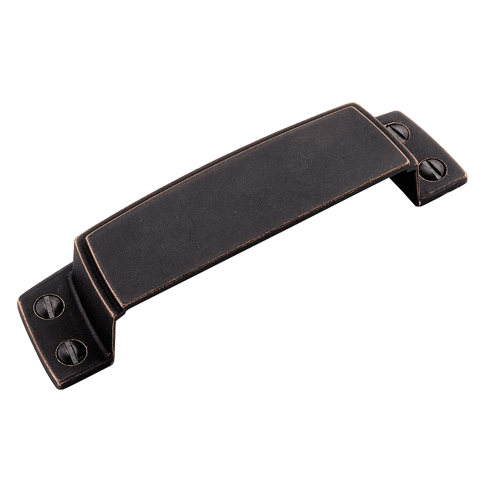 3-1/2" Highland Ridge Cup Pull, Dark-Oiled Bronze