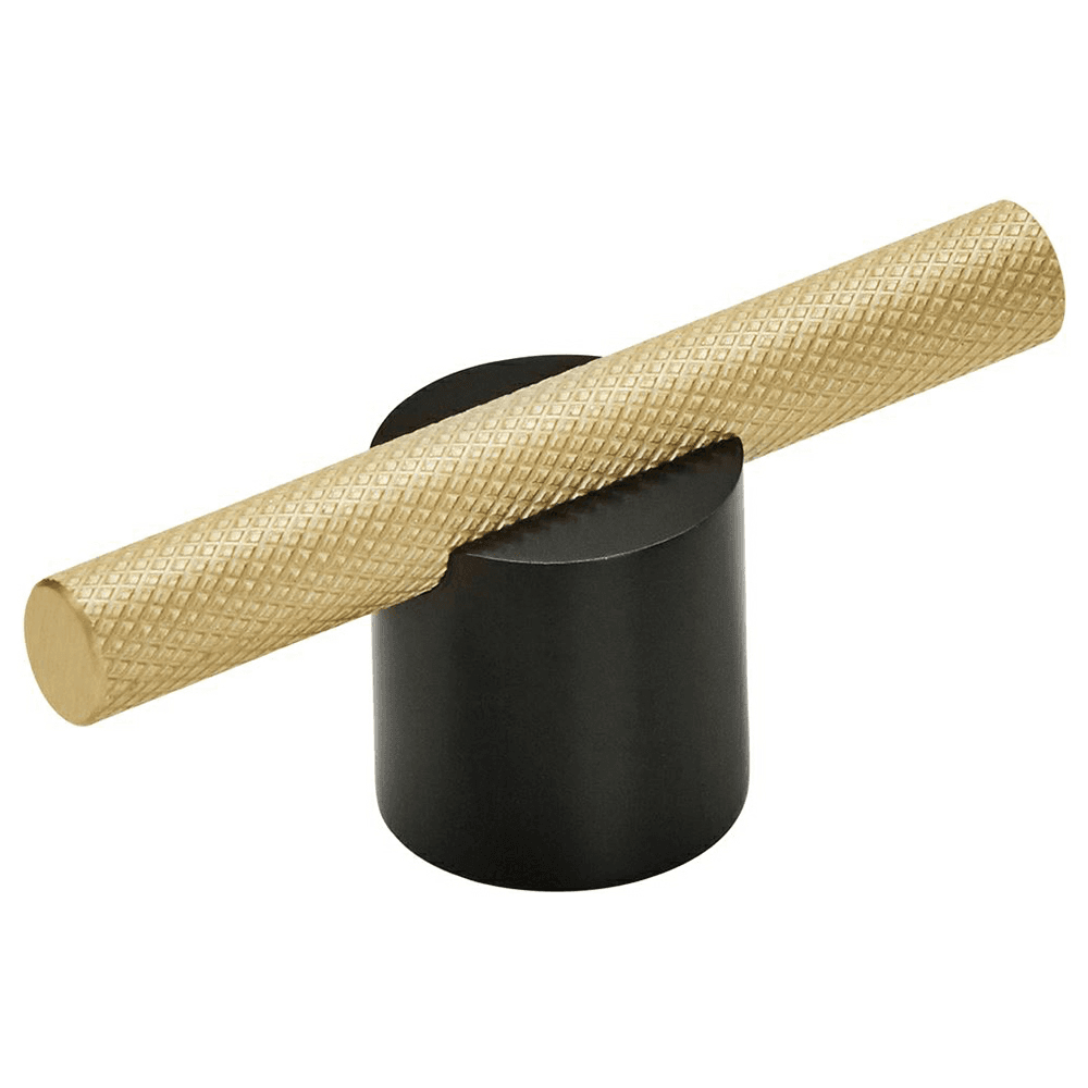 5/8" Transcendent T-Handle Pull, Matte Black/Matte Gold