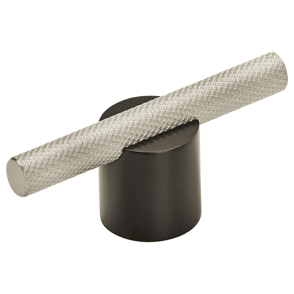 5/8" Transcendent T-Handle Pull, Matte Black/Silver Champagne