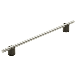 10-1/16" Transcendent Bar Pull, Matte Black/Polished Nickel
