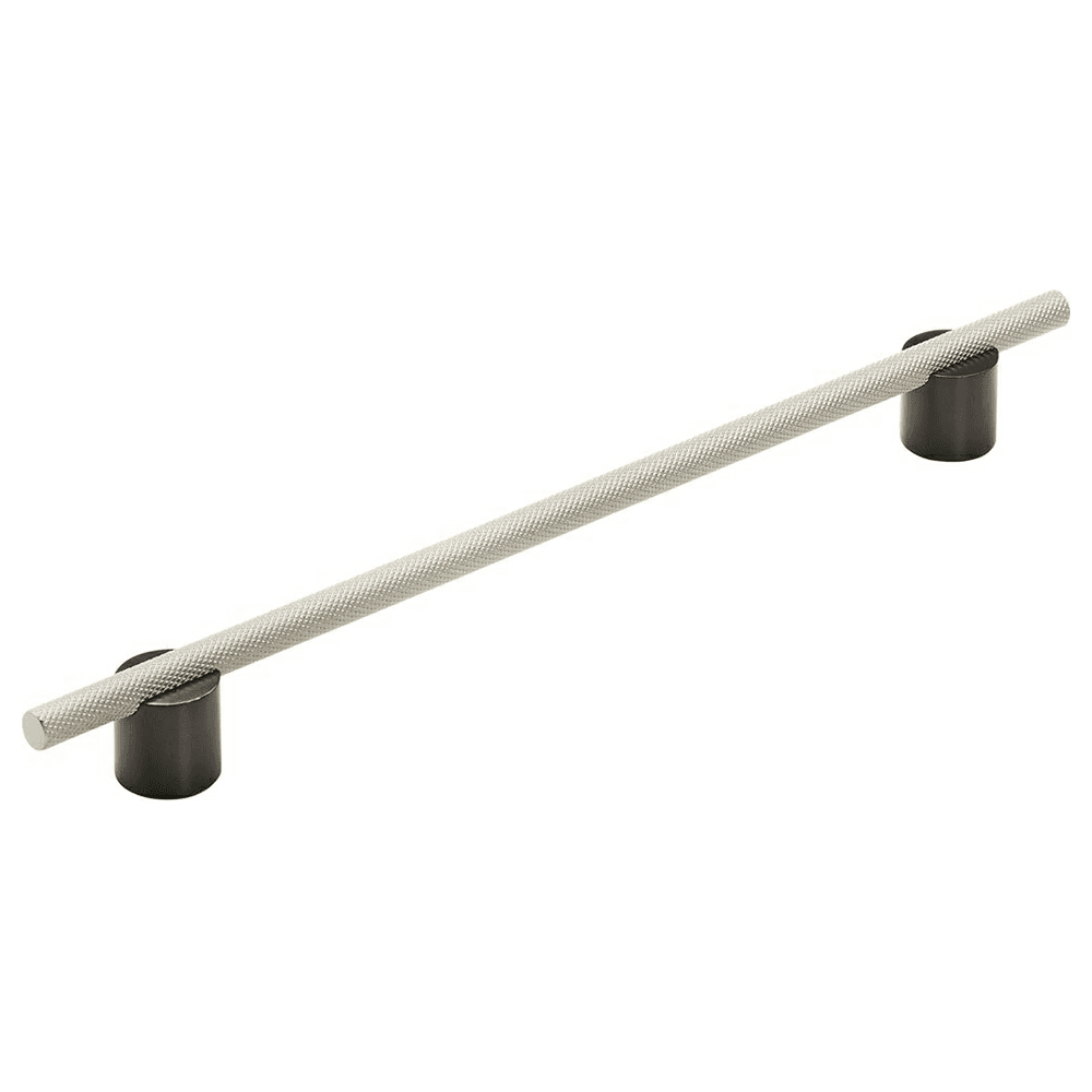 10-1/16" Transcendent Bar Pull, Matte Black/Silver Champagne