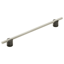 10-1/16" Transcendent Bar Pull, Matte Black/Silver Champagne