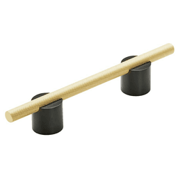 3-3/4" Transcendent Bar Pull, Matte Black/Matte Gold
