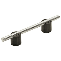 3-3/4" Transcendent Bar Pull, Matte Black/Polished Nickel