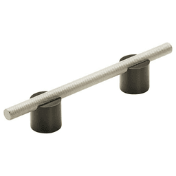 3-3/4" Transcendent Bar Pull, Matte Black/Silver Champagne