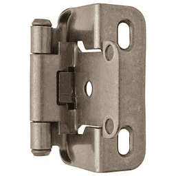 Partial Wrap-Around Face-Frame Hinge, Self-Closing, 1/2" Overlay, Weathered Nickel