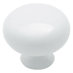 1-5/16" Traditional Classics Mushroom Knob, Gloss White