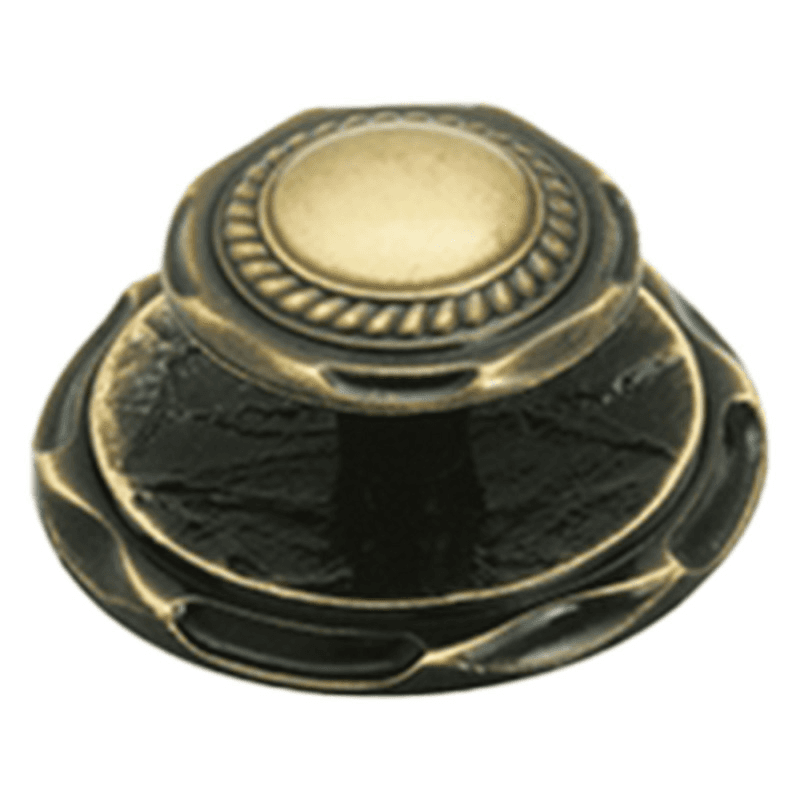 2" Everyday Heritage Round Knob with Backplate, Antique English