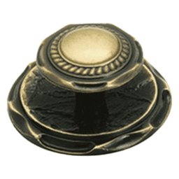 2" Everyday Heritage Round Knob with Backplate, Antique English