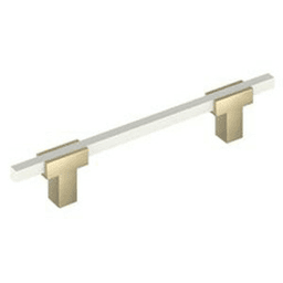 5-1/16" Urbanite Cabinet Pull, Golden Champagne/White