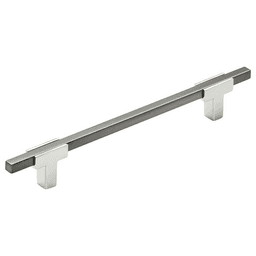 6-5/16" Urbanite Handle Pull, Polished Chrome/Black Chrome