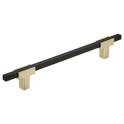 6-5/16" Urbanite Handle Pull, Brushed Gold/Matte Black