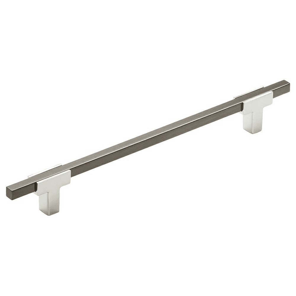 7-9/16" Urbanite Handle Pull, Polished Chrome/Black Chrome