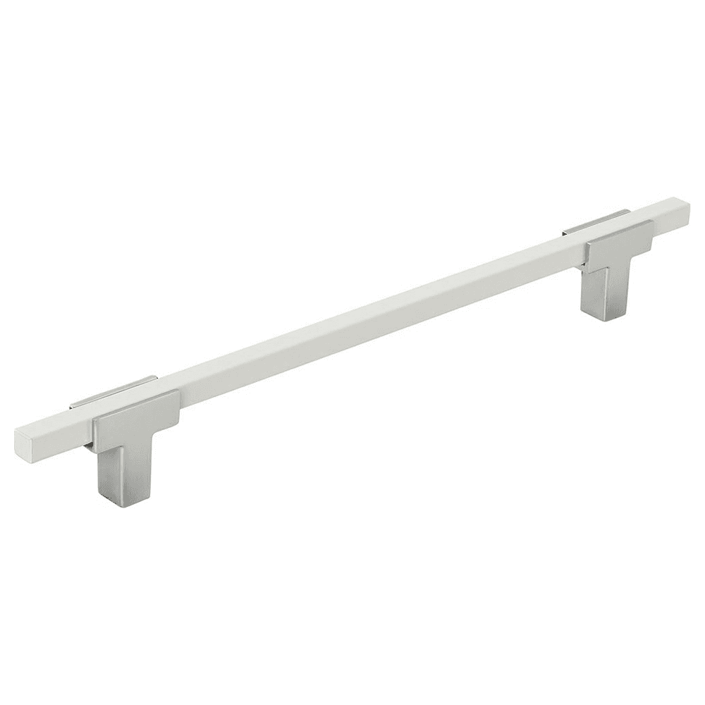 7-9/16" Urbanite Handle Pull, Polished Chrome/White