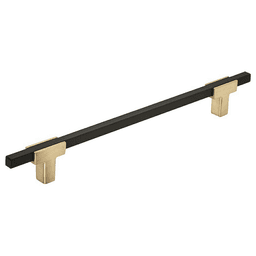 7-9/16" Urbanite Handle Pull, Brushed Gold/Matte Black