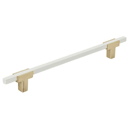 7-9/16" Urbanite Handle Pull, Brushed Gold/White