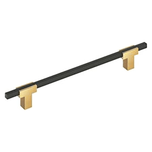 7-9/16" Urbanite Cabinet Pull, Champagne Bronze/Matte Black