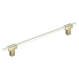 8-13/16" Urbanite Cabinet Pull, Golden Champagne/White