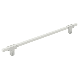 10-1/16" Urbanite Handle Pull, Polished Chrome/White