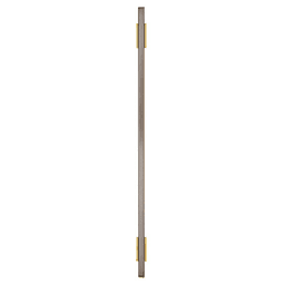 10-1/16" Urbanite Handle Pull, Brushed Gold/Black Chrome