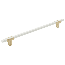 10-1/16" Urbanite Handle Pull, Brushed Gold/White