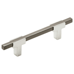 3-3/4" Urbanite Handle Pull, Polished Chrome/Black Chrome
