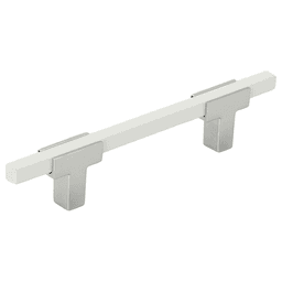 3-3/4" Urbanite Handle Pull, Polished Chrome/White