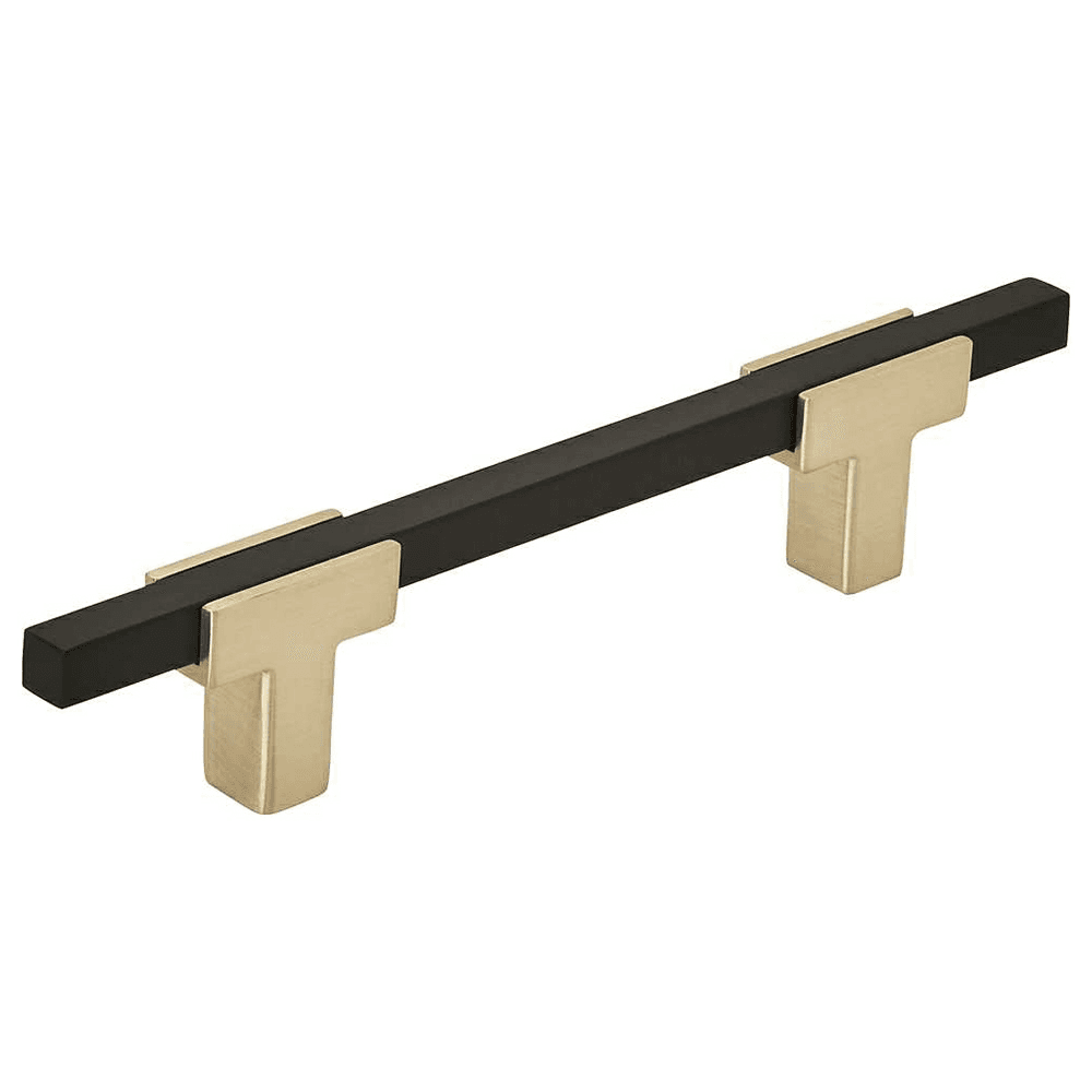 3-3/4" Urbanite Handle Pull, Brushed Gold/Matte Black