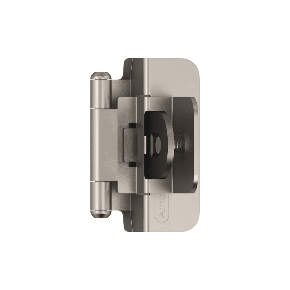 Double Demountable Hinge, Self-Closing, 3/8" Inset, Satin Nickel, Bulk
