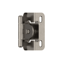 Single Demountable Hinge, Self-Closing, 1/2" Overlay, Nickel-Plated