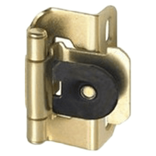 Single Demountable Hinge, Self-Closing, 1/2" Overlay, Bright Brass
