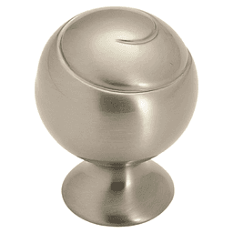 1-1/8" Swirl'Z Round Knob, Satin Nickel