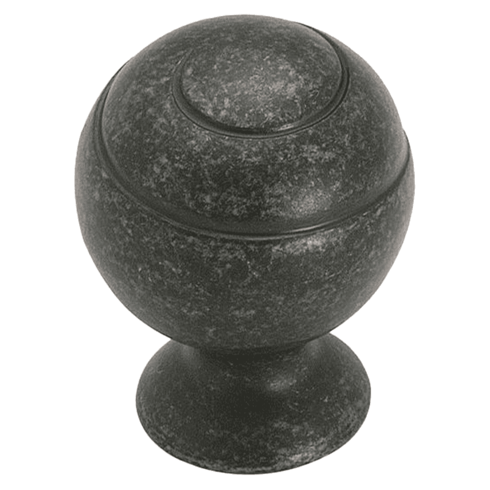 1-1/8" Swirl'Z Round Knob, Wrought Iron Dark