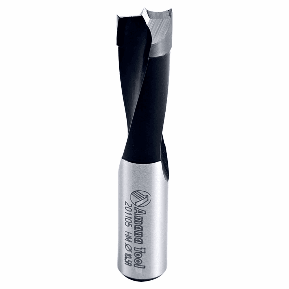 10.5mm x 57mm Brad Point Boring Bit, Right Hand, 10mm Shank