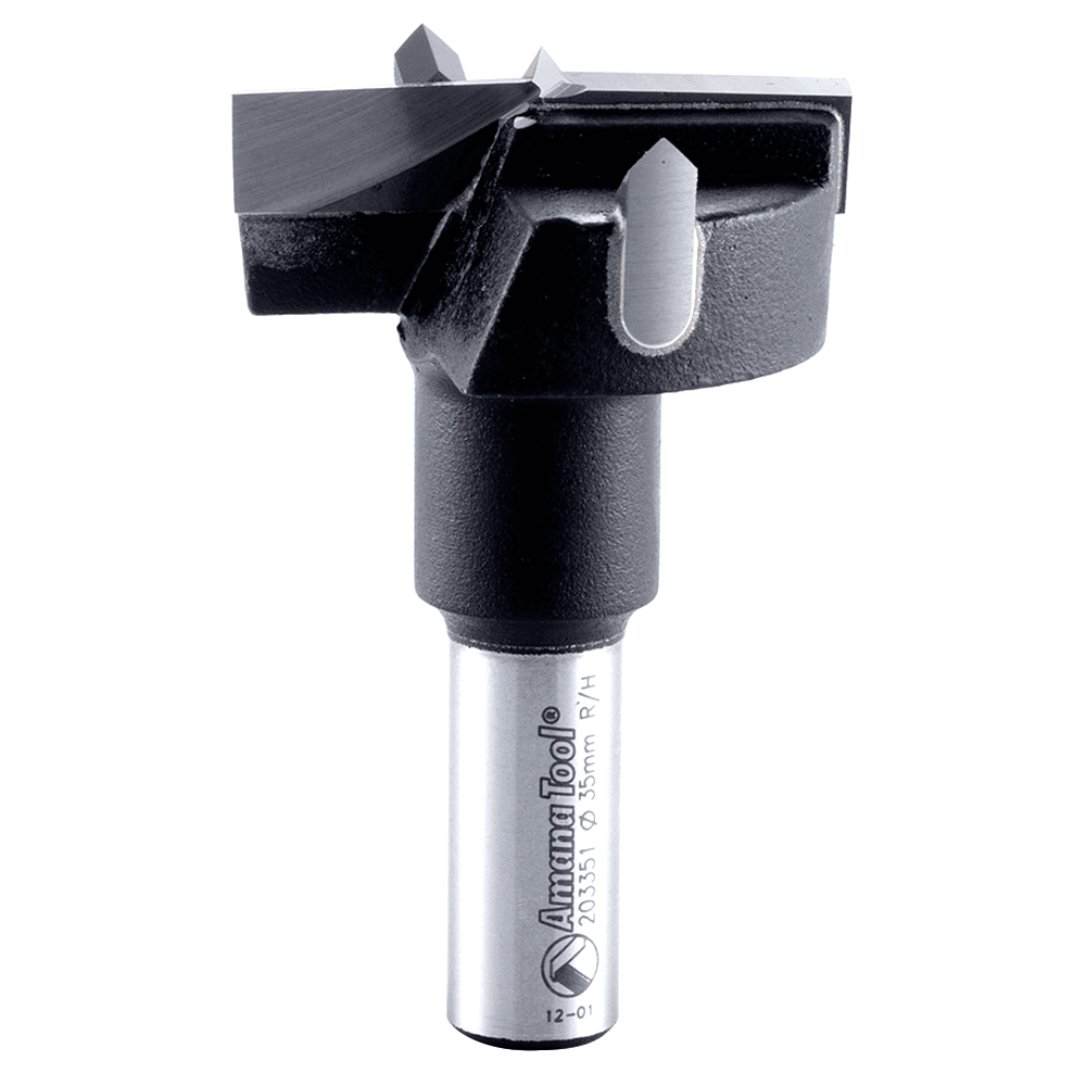 35mm x 57mm Hinge Boring Bit, Right Hand, 10mm Shank