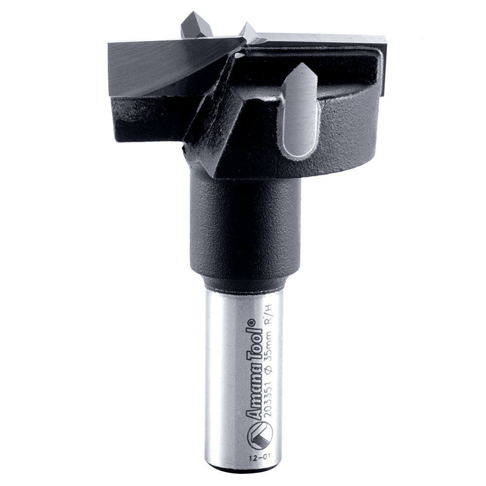 35mm x 57mm Hinge Boring Bit, Right Hand, 10mm Shank