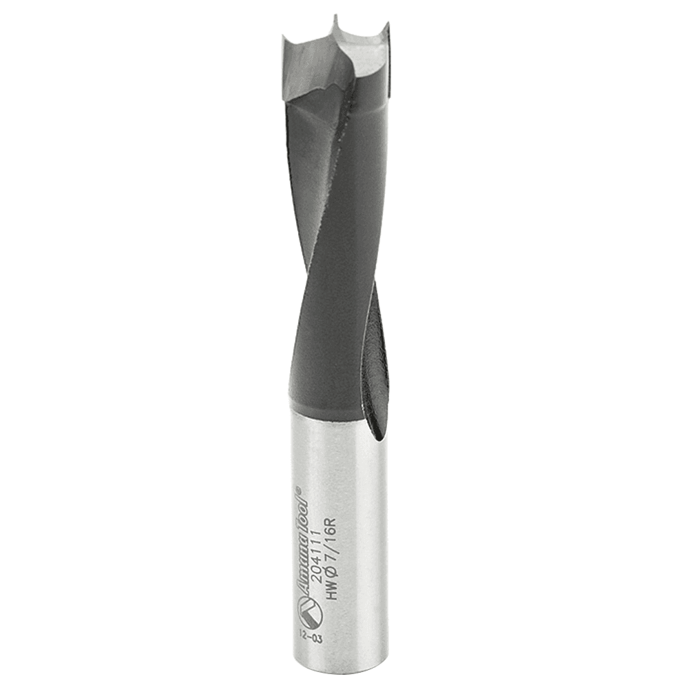 7/16" x 70mm Brad Point Boring Bit, Right Hand, 10mm Shank