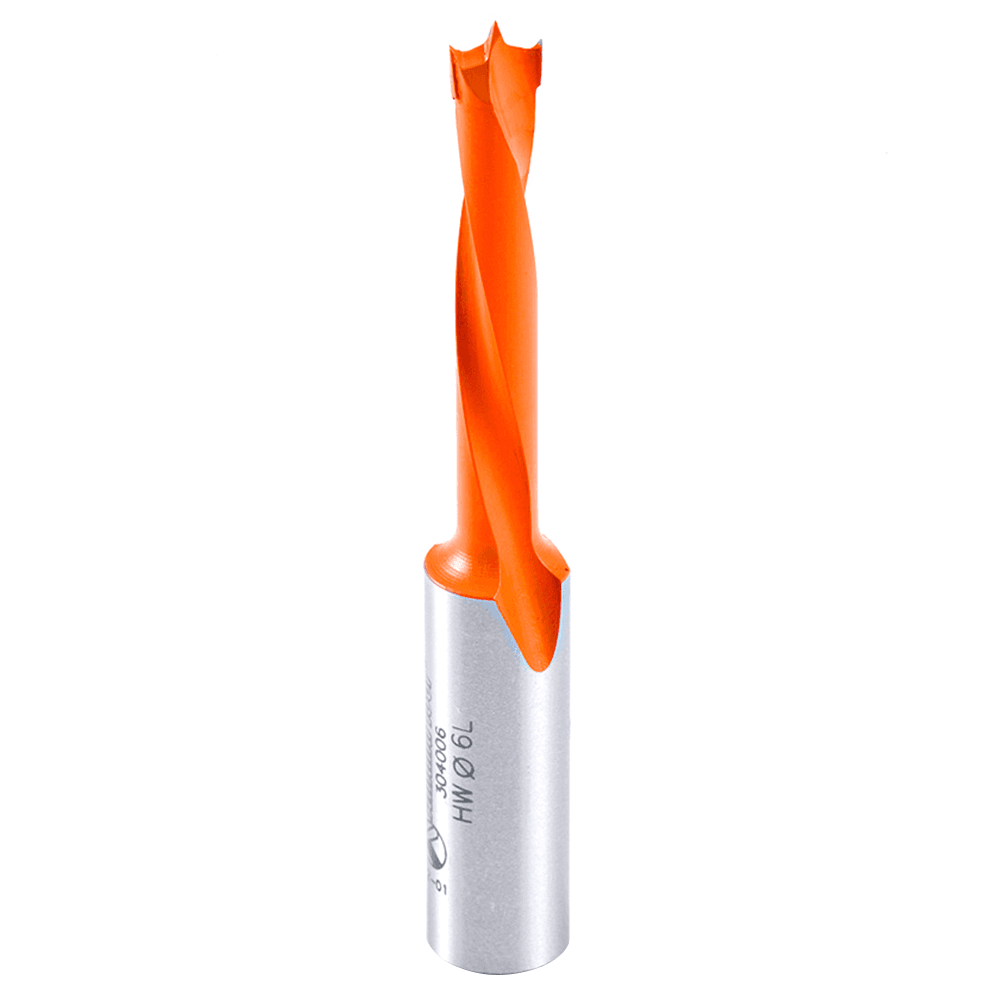 6mm x 70mm Brad Point Boring Bit, Left Hand, 10mm Shank