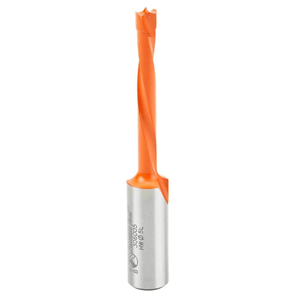 5mm x 70mm High Performance Brad Point Boring Bit, Left Hand, 10mm Shank