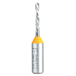 3mm x 57.5mm Brad Point Dowel Drill Boring Bit, Left Hand, 10mm Shank