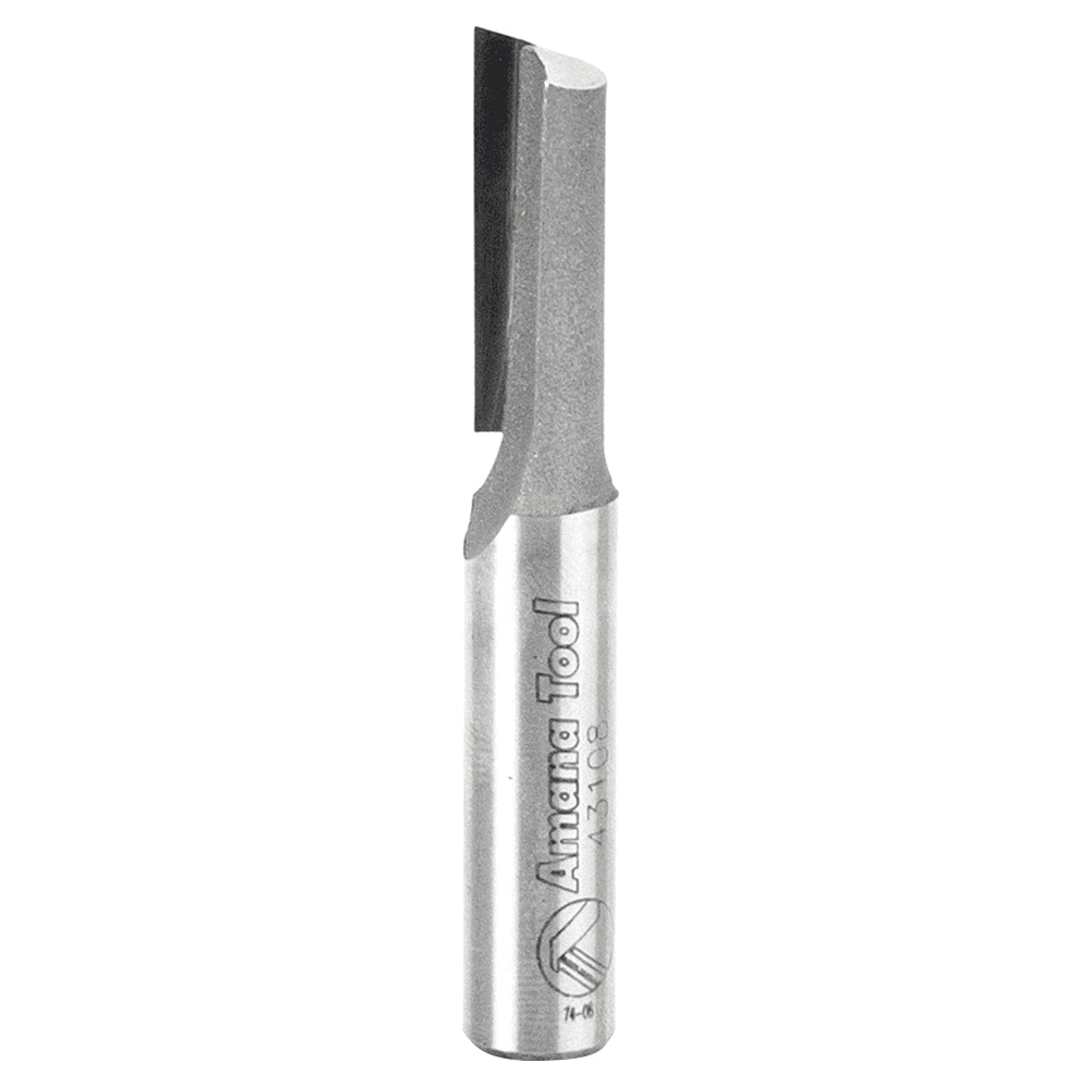 3/8" x 2-1/2" x 1" Single 'O' Flute Plastic Cutting Router Bit, 1-Flute, 3/8" Shank