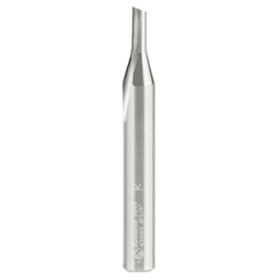 1/8" x 2" Single 'O' Flute Plastic Cutting Router Bit, 1-Flute, 1/4" Shank