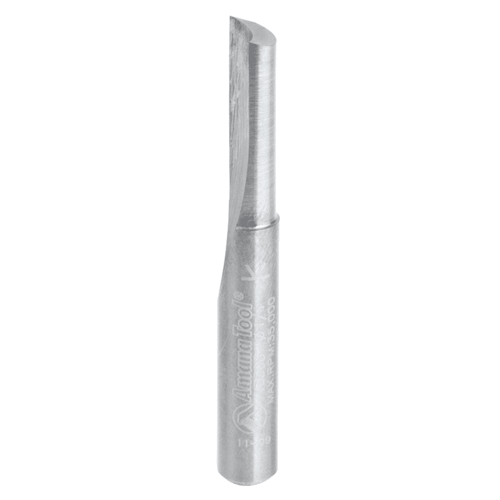 1/4" x 2" Single 'O' Flute Plastic Cutting, 1-Flute, 1/4" Shank