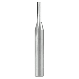 1/8" x 2" Single 'O' Flute Straight Grind Aluminum Cutting Router Bit, 1-Flute, 1/4" Shank