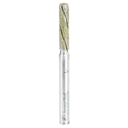 1/4" x 3" x 1-1/8" Down-Cut End Mill Coated/Electro-Plated Diamonds Straight Plunge Bit, 3-Flute, 1/4" Shank