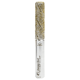 3/8" x 3" Down-Cut End Mill Coated/Electro-Plated Diamonds Straight Plunge Bit, 3-Flute, 3/8" Shank