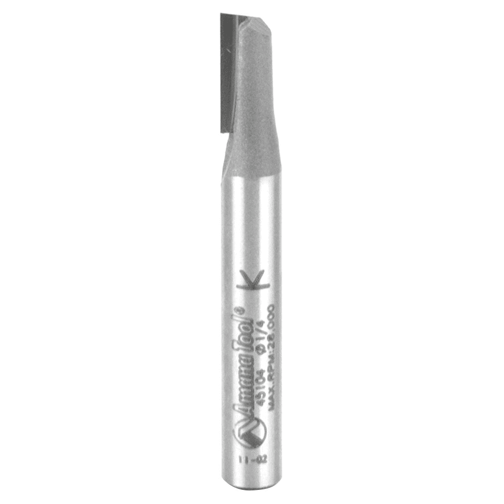 1/4" x 2" x 1/2" High Production Straight Plunge Router Bit, 1-Flute, 1/4" Shank